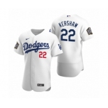 Los Angeles Dodgers #22 Clayton Kershaw Nike White 2020 World Series Authentic Jersey