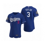 Los Angeles Dodgers #3 Chris Taylor Nike Royal 2020 World Series Authentic Jersey