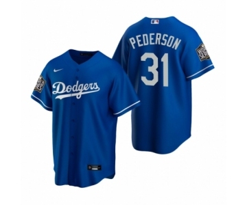 Los Angeles Dodgers #31 Joc Pederson Royal 2020 World Series Replica Jersey