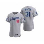 Los Angeles Dodgers #31 Mike Piazza Gray 2020 World Series Champions Road Authentic Jersey