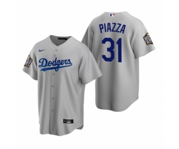 Los Angeles Dodgers #31 Mike Piazza Gray 2020 World Series Replica Jersey