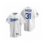 Los Angeles Dodgers #31 Mike Piazza White 2020 World Series Champions Replica Jersey