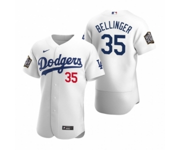 Los Angeles Dodgers #35 Cody Bellinger Nike White 2020 World Series Authentic Jersey