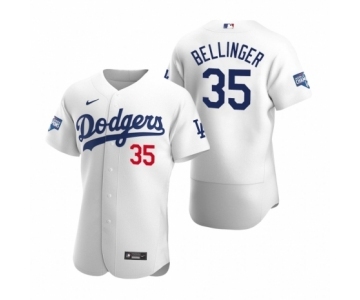 Los Angeles Dodgers #35 Cody Bellinger White 2020 World Series Champions Authentic Jersey