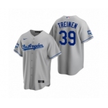 Los Angeles Dodgers #39 Blake Treinen Gray 2020 World Series Champions Road Replica Jersey