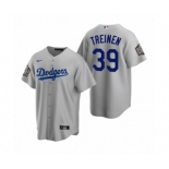 Los Angeles Dodgers #39 Blake Treinen Gray 2020 World Series Replica Jersey