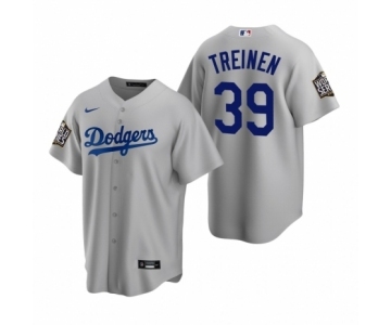 Los Angeles Dodgers #39 Blake Treinen Gray 2020 World Series Replica Jersey