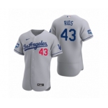 Los Angeles Dodgers #43 Edwin Rios Gray 2020 World Series Champions Authentic Jerseys