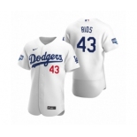 Los Angeles Dodgers #43 Edwin Rios White 2020 World Series Champions Authentic Jersey