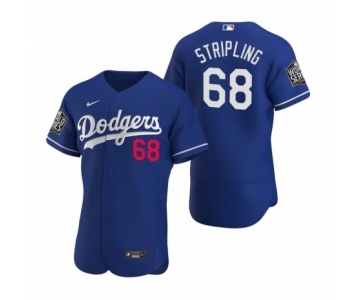 Los Angeles Dodgers #68 Ross Stripling Nike Royal 2020 World Series Authentic Jersey