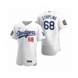 Los Angeles Dodgers #68 Ross Stripling Nike White 2020 World Series Authentic Jersey