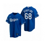 Los Angeles Dodgers #68 Ross Stripling Royal 2020 World Series Champions Replica Jersey