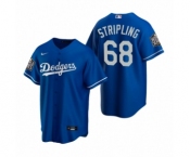 Los Angeles Dodgers #68 Ross Stripling Royal 2020 World Series Replica Jersey