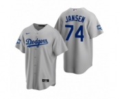 Los Angeles Dodgers #74 Kenley Jansen Gray 2020 World Series Champions Replica Jersey