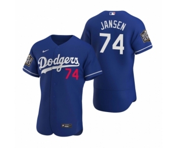 Los Angeles Dodgers #74 Kenley Jansen Nike Royal 2020 World Series Authentic Jersey