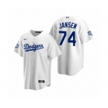 Los Angeles Dodgers #74 Kenley Jansen White 2020 World Series Champions Replica Jersey