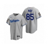 Los Angeles Dodgers #85 Dustin May Gray 2020 World Series Replica Jersey