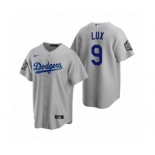 Los Angeles Dodgers #9 Gavin Lux Gray 2020 World Series Replica Jerseys