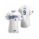 Los Angeles Dodgers #9 Gavin Lux White 2020 World Series Champions Authentic Jersey