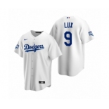 Los Angeles Dodgers #9 Gavin Lux White 2020 World Series Champions Replica Jersey