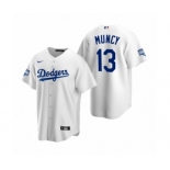 Los Angeles Dodgers#13  Max Muncy White 2020 World Series Champions Replica Jersey