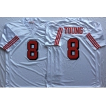 Men's Nike San Francisco 49ers #8 Steve Young White Throwback jerseys