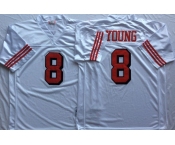 Men's Nike San Francisco 49ers #8 Steve Young White Throwback jerseys