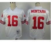 San Francisco 49ers #16 Joe Montana White Throwback Jersey