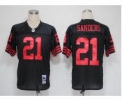 San Francisco 49ers #21 Deion Sanders Black Throwback Jersey