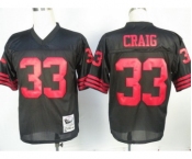 San Francisco 49ers #33 Roger Craig Black Throwback Jersey