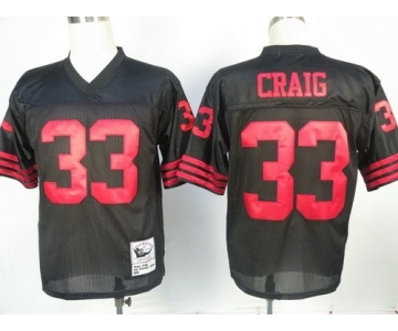 San Francisco 49ers #33 Roger Craig Black Throwback Jersey