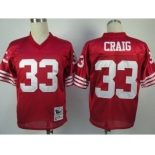 San Francisco 49ers #33 Roger Craig Red Throwback Jersey