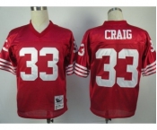 San Francisco 49ers #33 Roger Craig Red Throwback Jersey