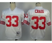 San Francisco 49ers #33 Roger Craig White Throwback Jersey