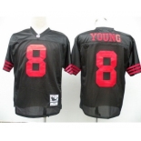 San Francisco 49ers #8 Steve Young Black Jersey