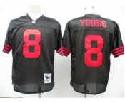 San Francisco 49ers #8 Steve Young Black Jersey