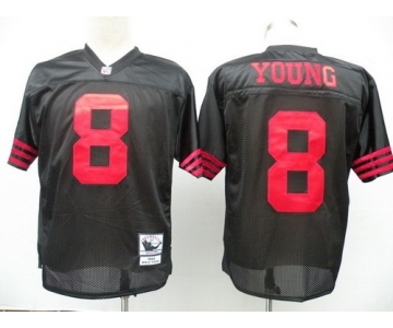 San Francisco 49ers #8 Steve Young Black Jersey