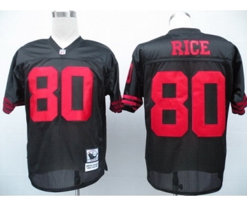 San Francisco 49ers #80 Jerry Rice Black Throwback Jersey