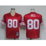 San Francisco 49ers #80 Jerry Rice Red Throwback Jersey