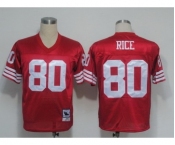 San Francisco 49ers #80 Jerry Rice Red Throwback Jersey