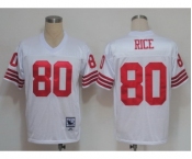 San Francisco 49ers #80 Jerry Rice White Throwback Jersey