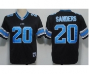 Detroit Lions #20 Barry Sanders Black Throwback Jersey