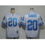 Detroit Lions #20 Barry Sanders White Throwback Jersey