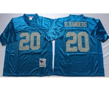 Detroit Lions #20 Barry Sanders blue Throwback Jersey