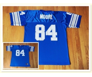 Reebok Herman Moore Detroit Lions #84 Blue Jersey