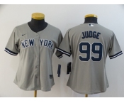 Nike Women's New York Yankees #99 Aaron Judge  Authentic Grey Road Baseball Jersey