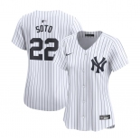 Women's New York Yankees #22 Juan Soto White Cool Base Stitched Baseball Jersey