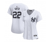 Women's New York Yankees #22 Juan Soto White Cool Base Stitched Baseball Jersey