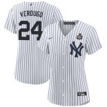 Women's New York Yankees #24 Alex Verdugo White 2024 World Series Cool Base Stitched Baseball Jersey