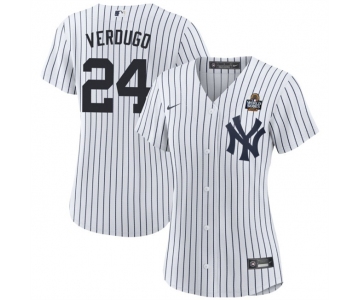 Women's New York Yankees #24 Alex Verdugo White 2024 World Series Cool Base Stitched Baseball Jersey